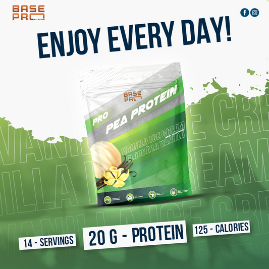 Pro Pea Protein - Vanilla Ice Cream - 1LB - Base Pro Nutrition