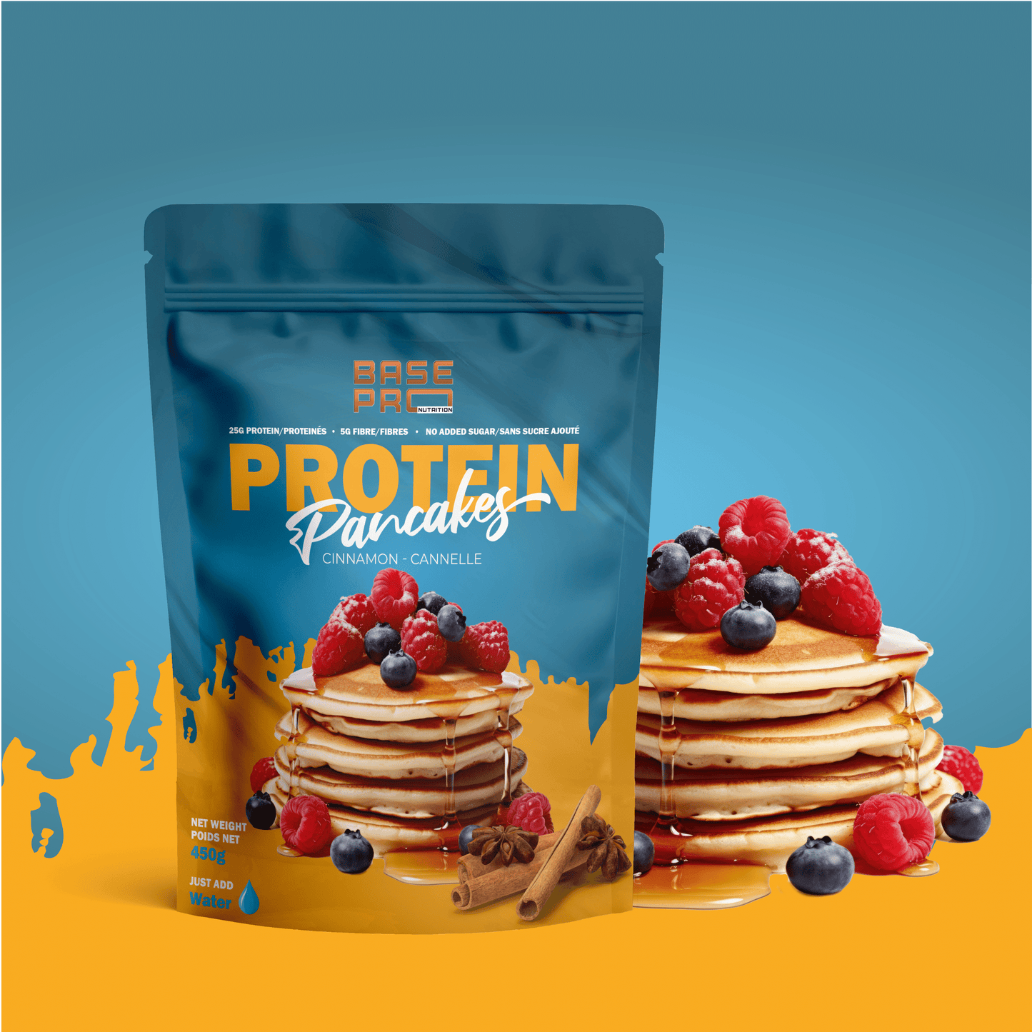Protein Pancake and Waffle Mix - Cinnamon - 450g - Base Pro Nutrition