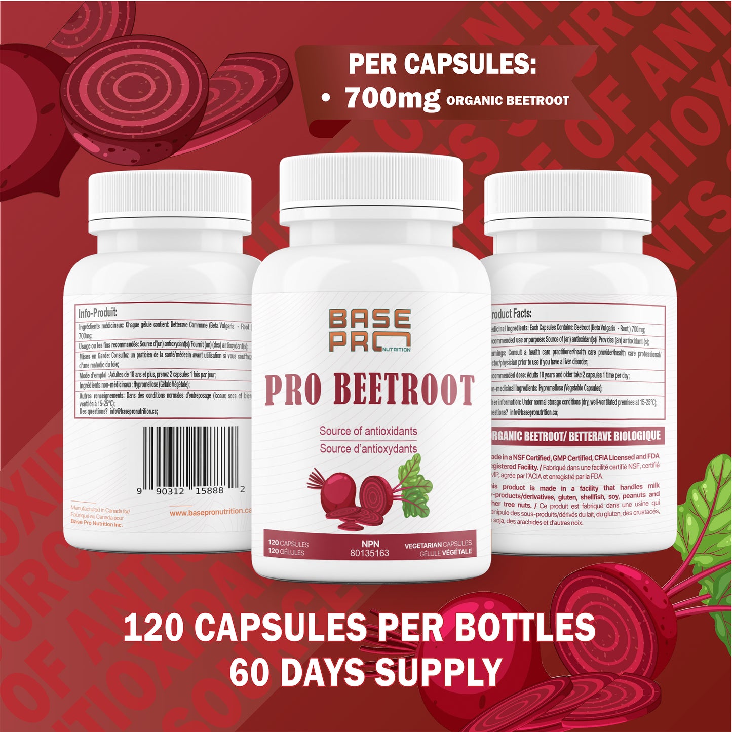 Pro Beetroot - 120 capsules - Base Pro Nutrition