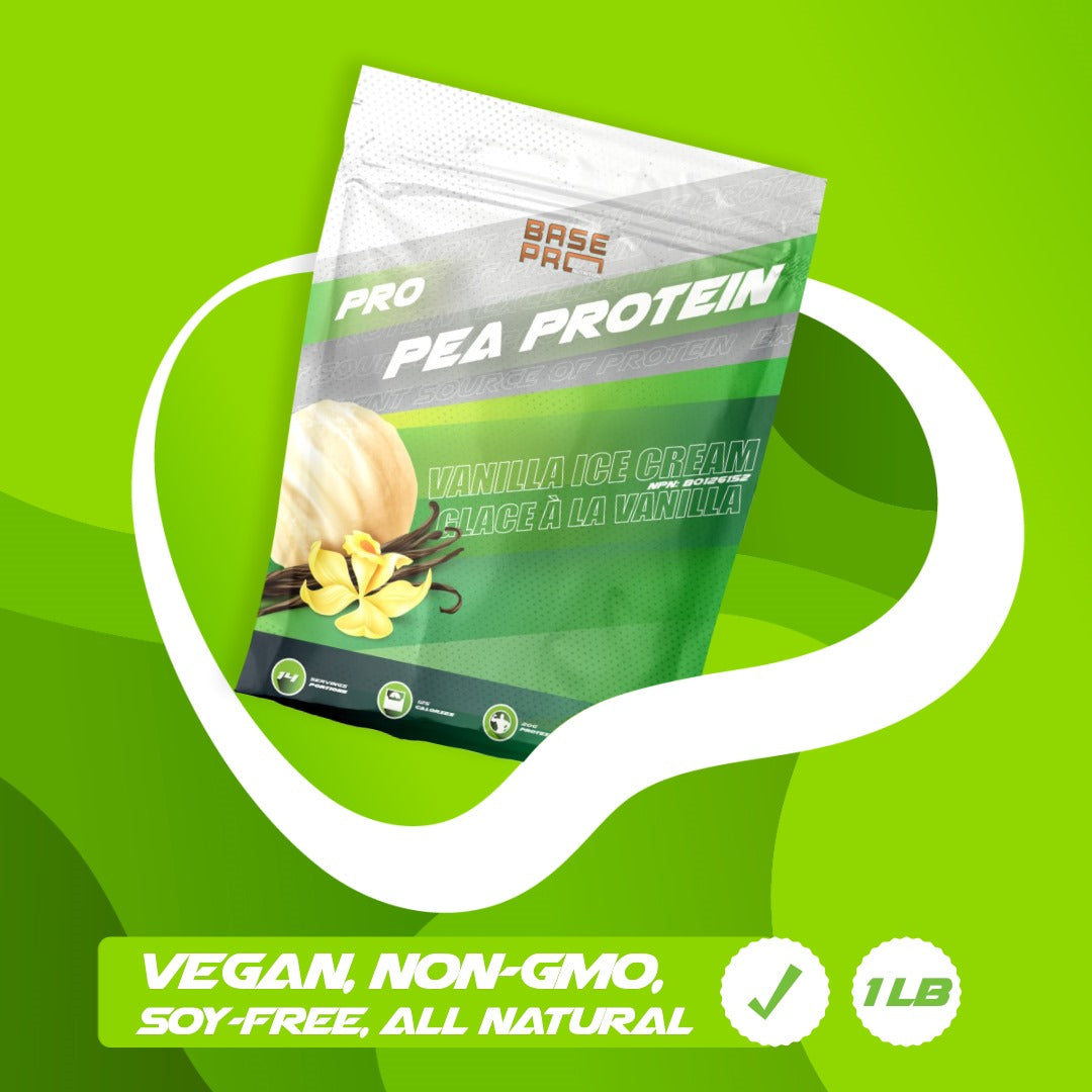 Pro Pea Protein - Vanilla Ice Cream - 1LB - Base Pro Nutrition