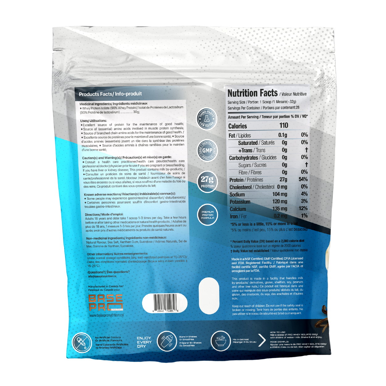 Pro Whey Isolate - Vanilla Ice Cream - 2LBS - Base Pro Nutrition