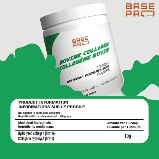 Bovine Collagen Powder – Type 1 & 3 - 300grams - Base Pro Nutrition