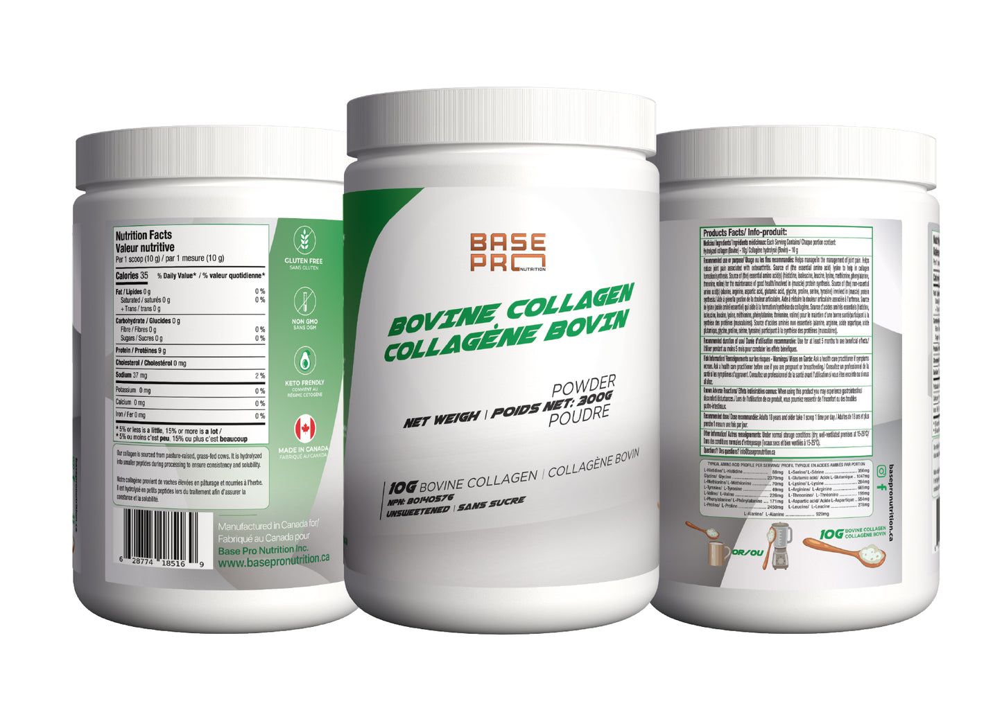Bovine Collagen Powder β Type 1 & 3 - 300grams