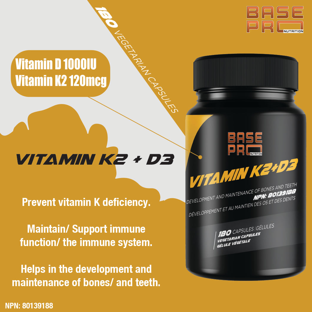 PRO Vitamin K2 + D3 - 180 capsules