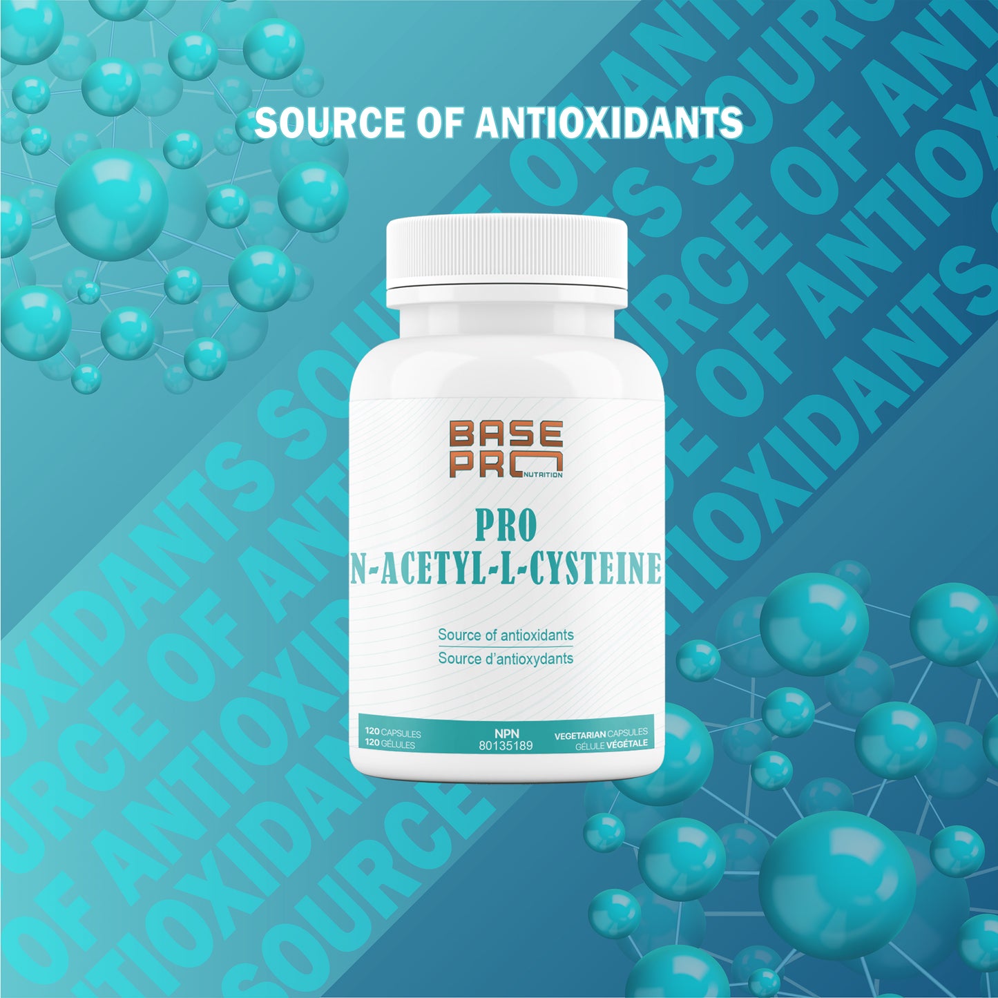 Pro N-Acetyl-L-Cysteine - 120 capsules - Base Pro Nutrition