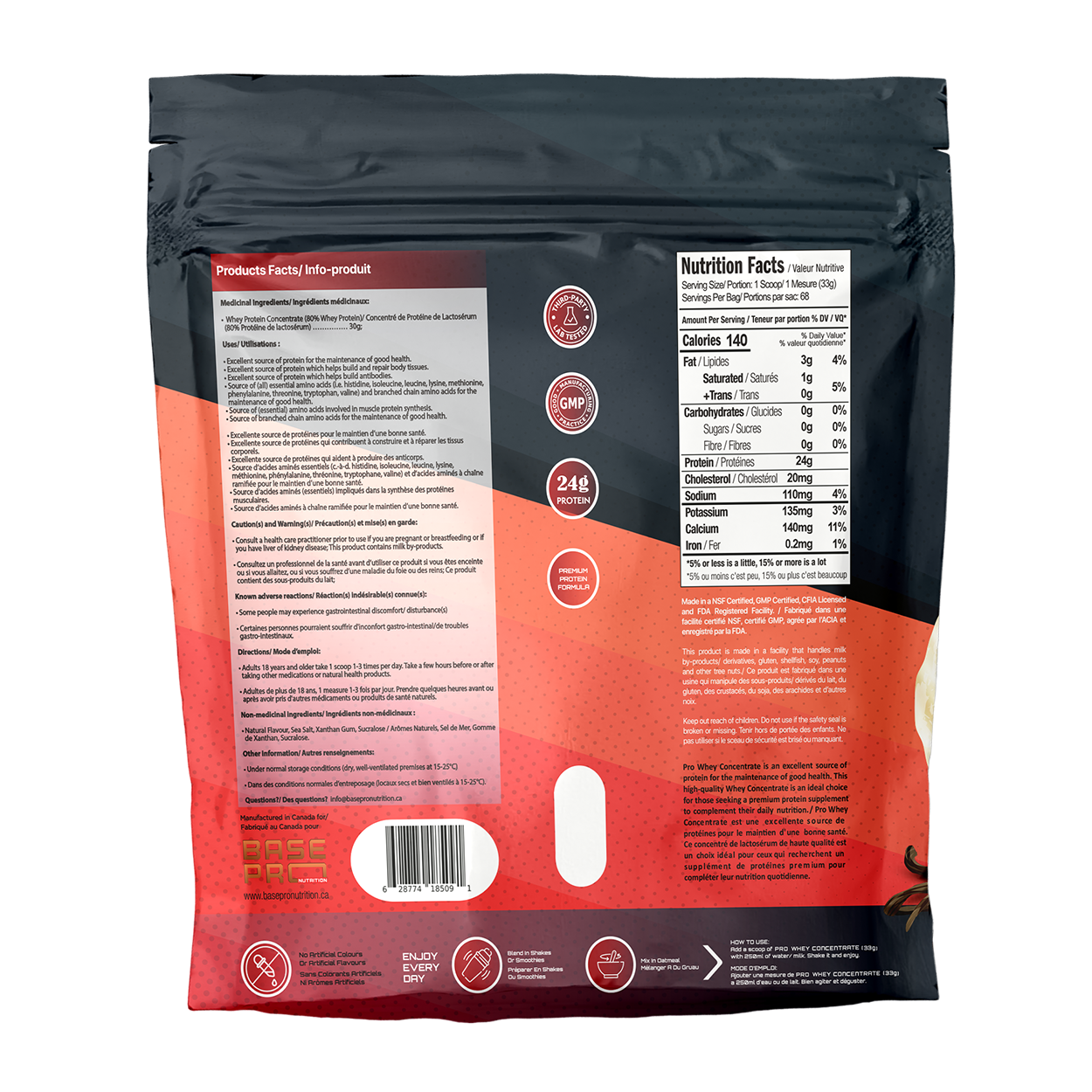 Pro Whey Concentrate - Vanilla Ice Cream - 5LBS