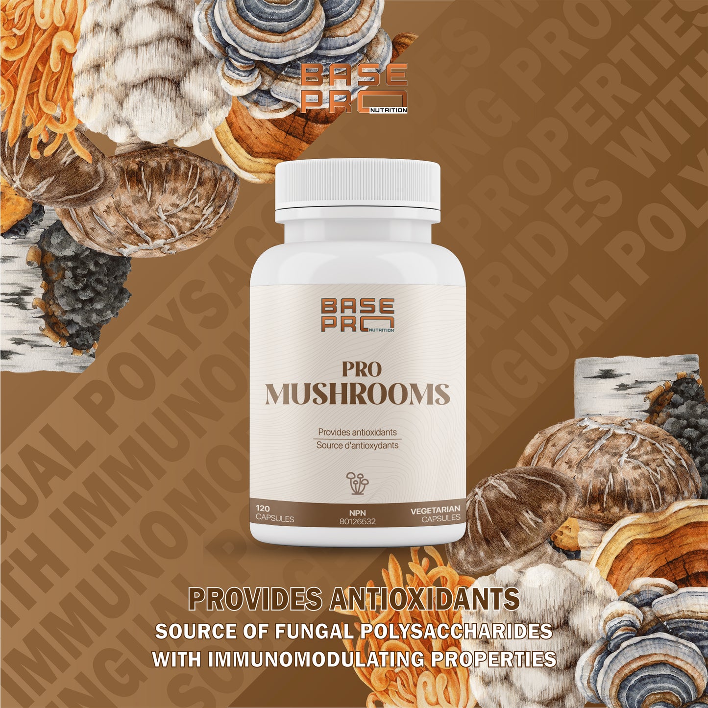 Pro Mushrooms - Capsules - Base Pro Nutrition