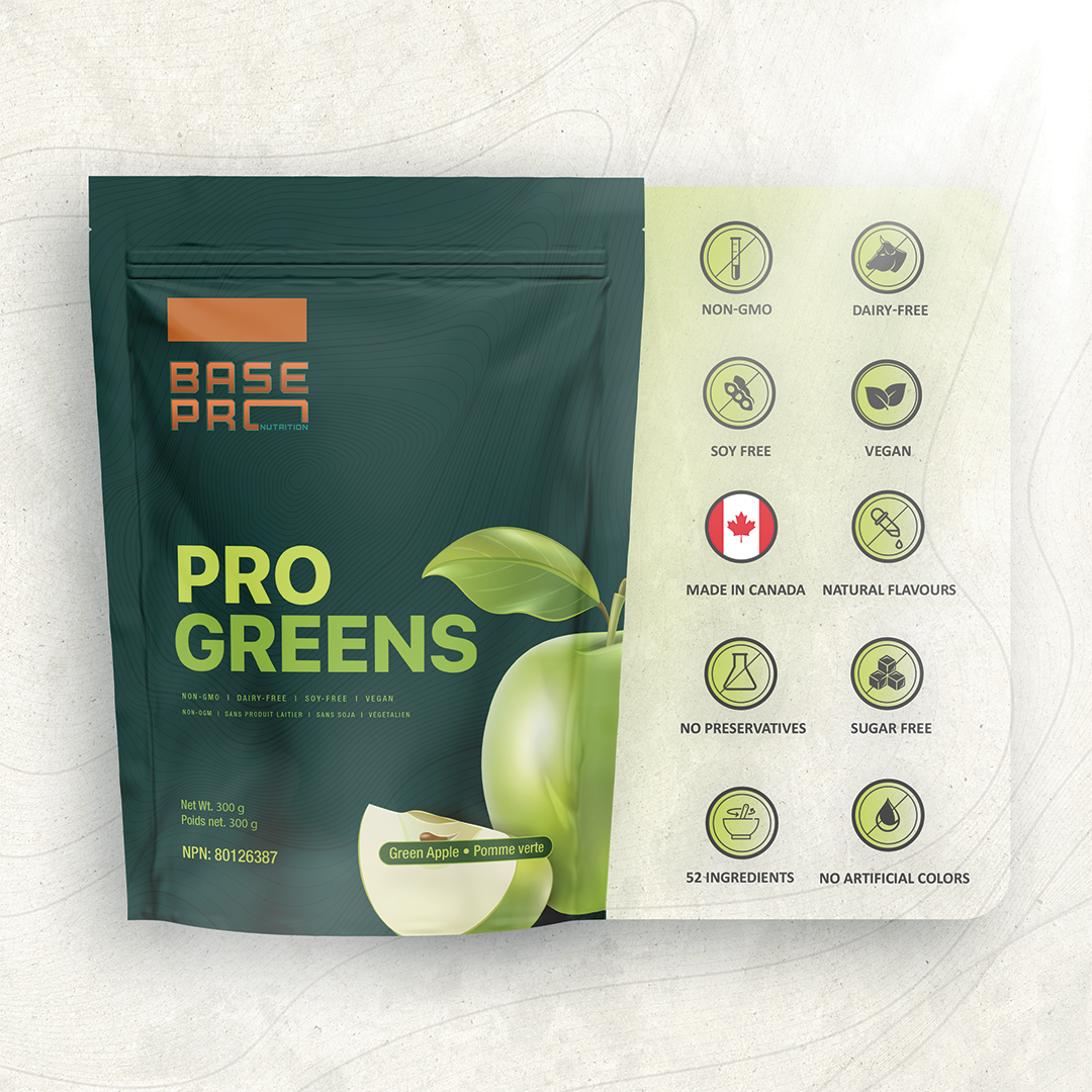 Pro Greens - Green Apple - 300 grams - Base Pro Nutrition