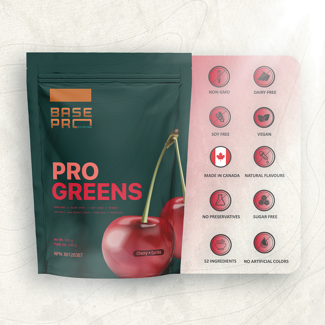 Pro Greens - Cherry - 300 grams - Base Pro Nutrition