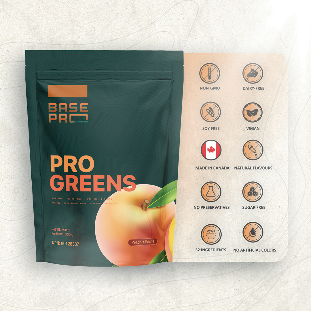 Pro Greens - Peach - 300 grams - Base Pro Nutrition