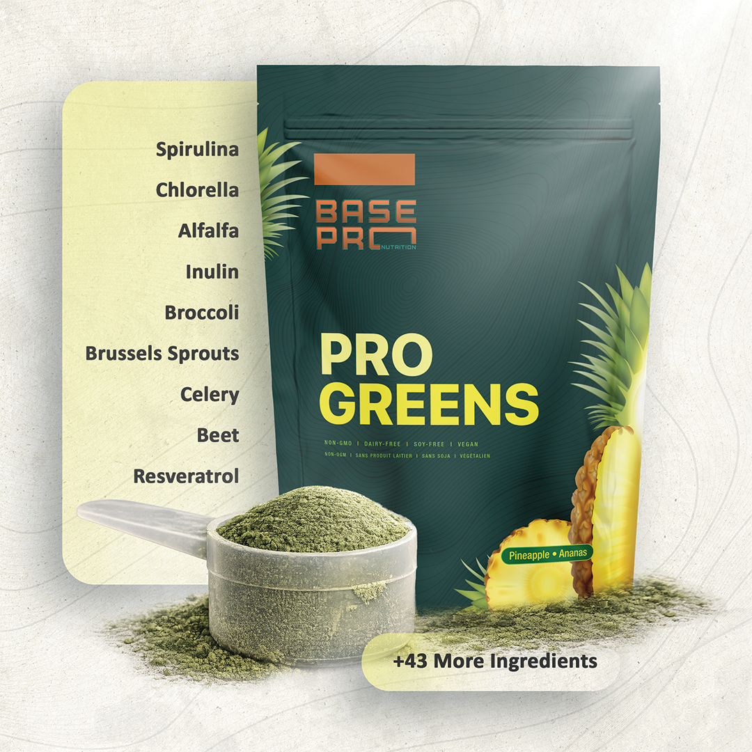 Pro Greens - Pineapple - 300 grams - Base Pro Nutrition
