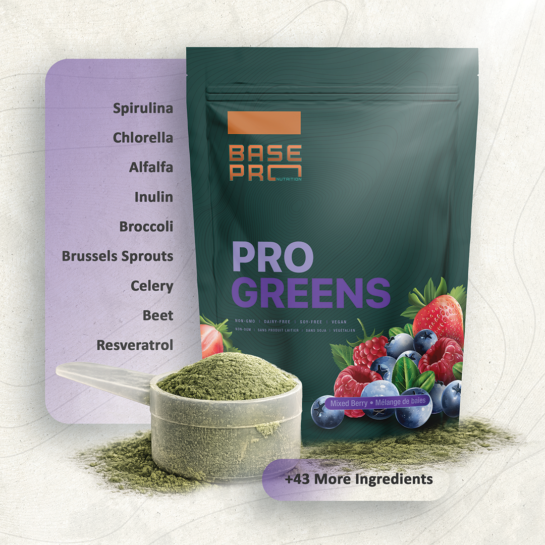 Pro Greens - Mixed Berry - 300 grams - Base Pro Nutrition