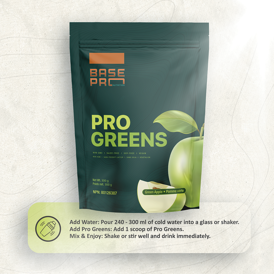 Pro Greens - Green Apple - 300 grams - Base Pro Nutrition