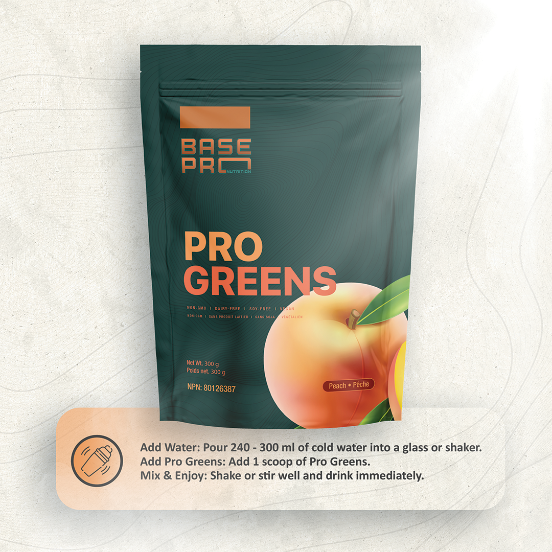 Pro Greens - Peach - 300 grams - Base Pro Nutrition
