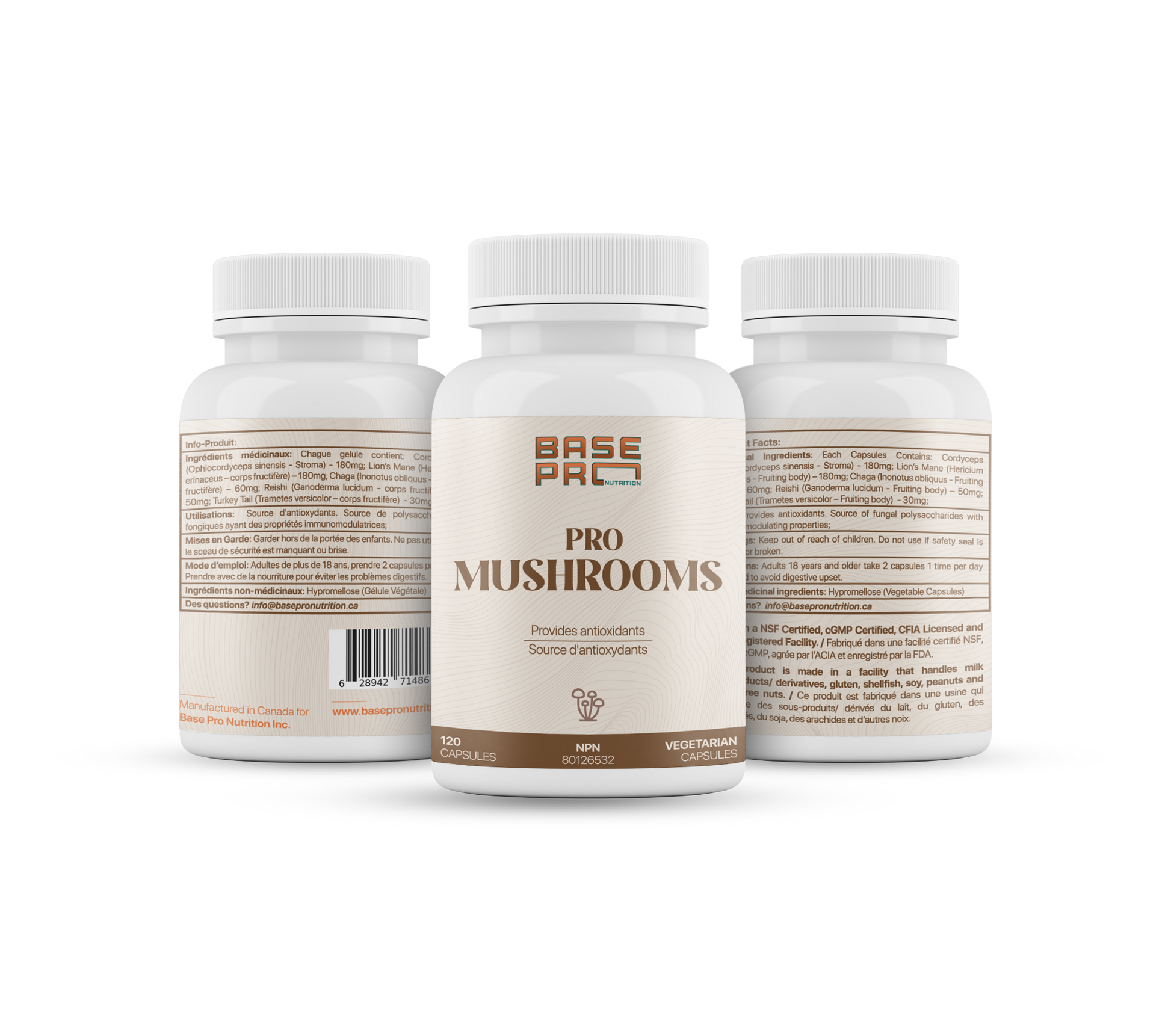 Pro Mushrooms - Capsules - Base Pro Nutrition