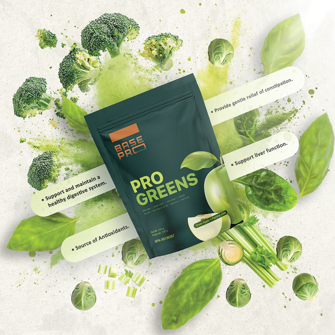 Pro Greens - Green Apple - 300 grams - Base Pro Nutrition