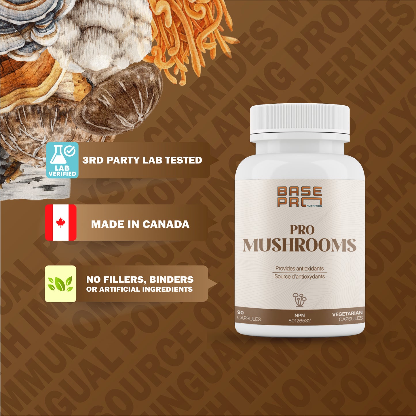 Pro Mushrooms - Capsules - Base Pro Nutrition