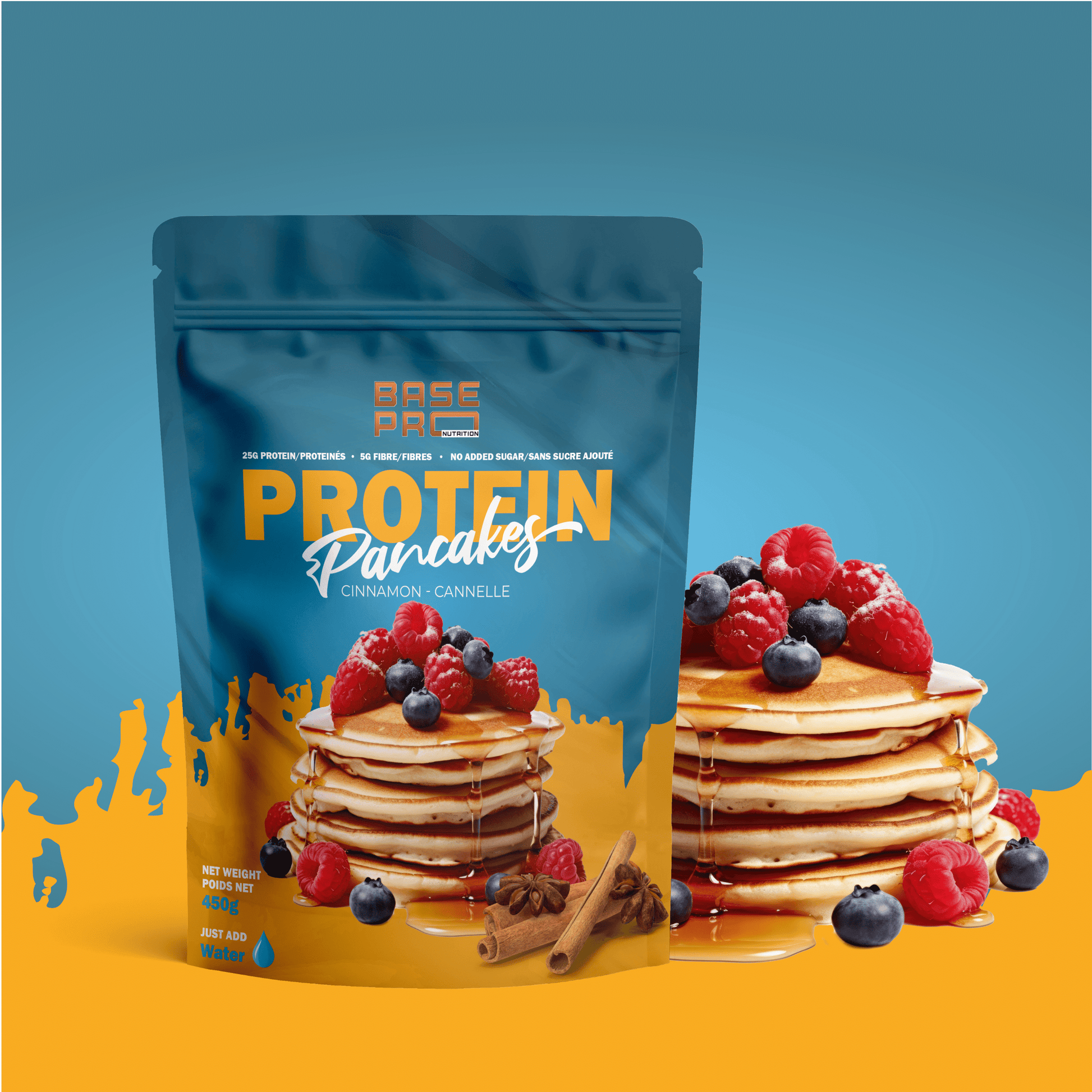 Protein Pancake and Waffle Mix - Cinnamon - 450g - Base Pro Nutrition