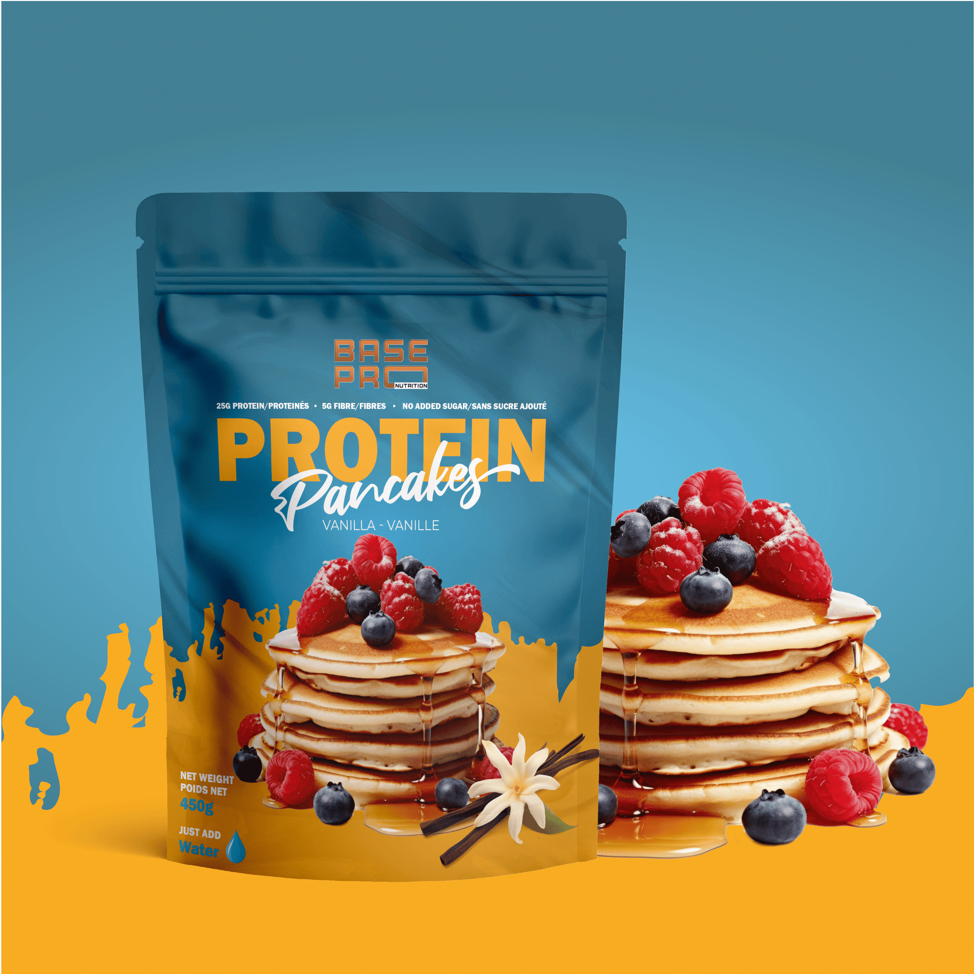 Protein Pancake and Waffle Mix - Vanilla - 450g - Base Pro Nutrition