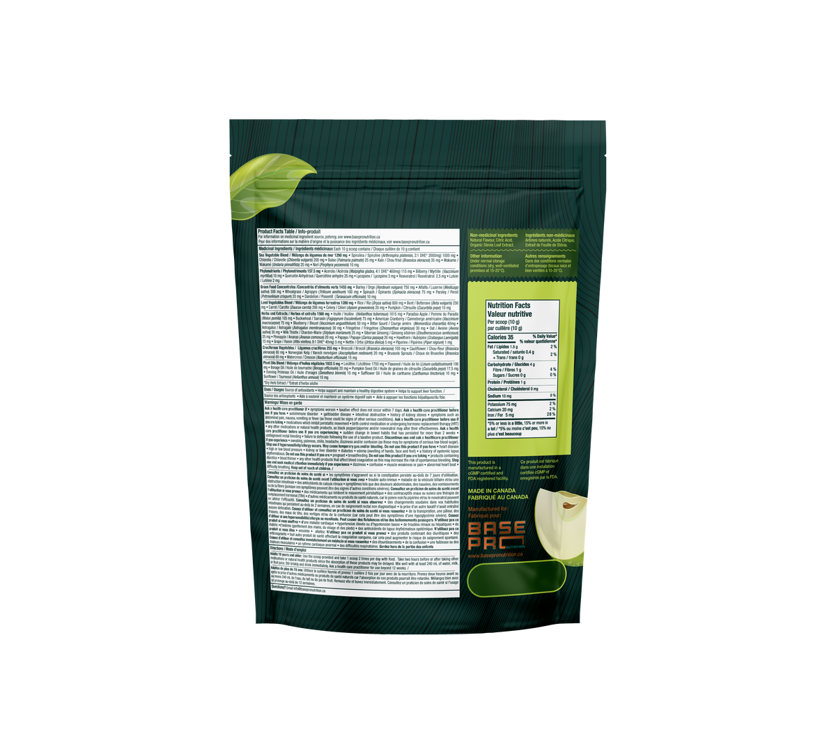 Pro Greens - Green Apple - 300 grams - Base Pro Nutrition