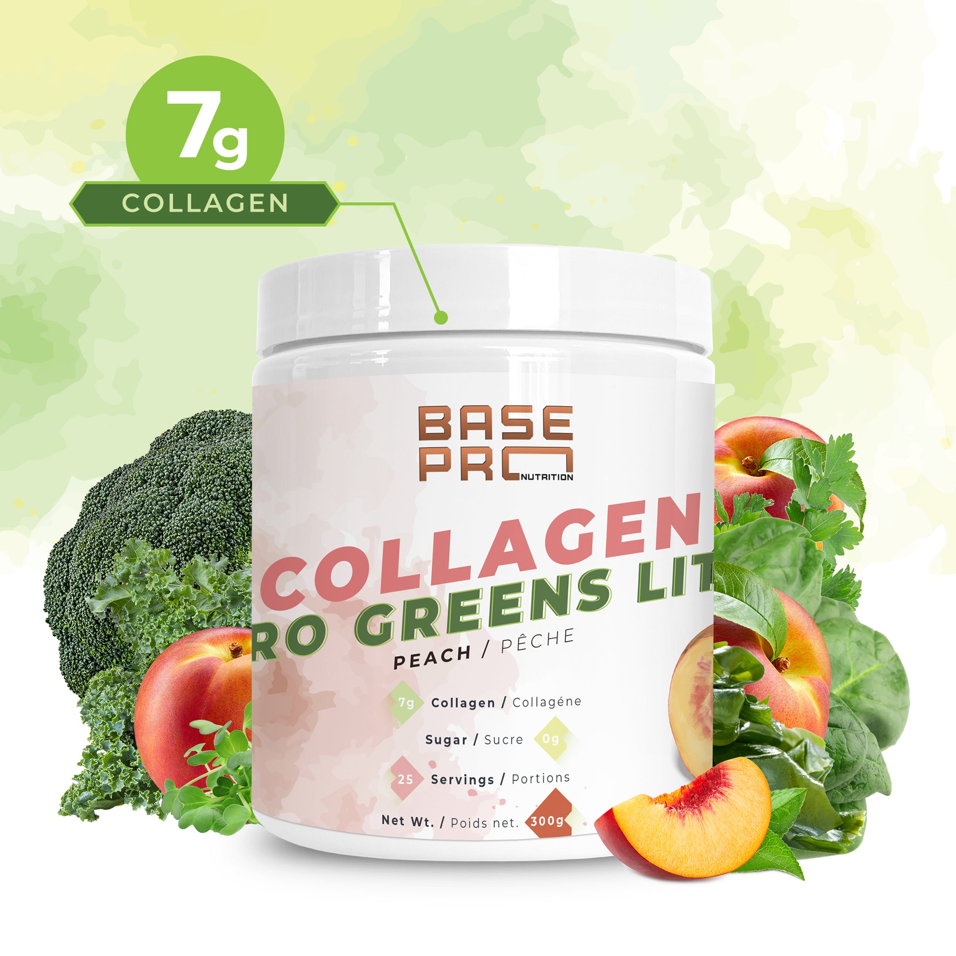 Collagen & Pro Greens Lite - 300grams - Base Pro Nutrition