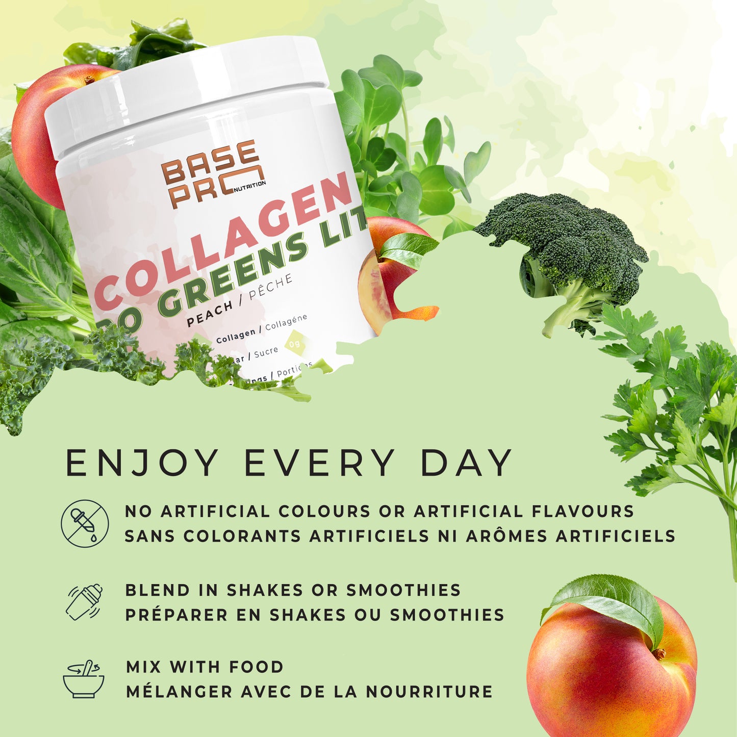 Collagen & Pro Greens Lite - 300grams - Base Pro Nutrition