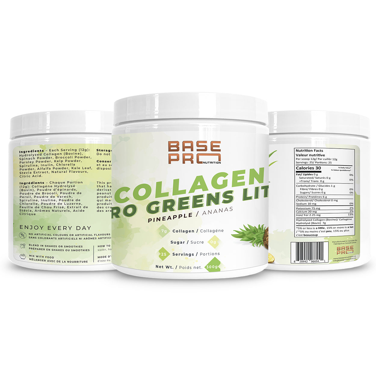 Collagen & Pro Greens Lite - 300grams - Base Pro Nutrition