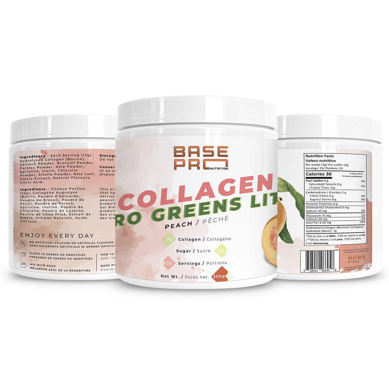 Collagen & Pro Greens Lite - 300grams - Base Pro Nutrition
