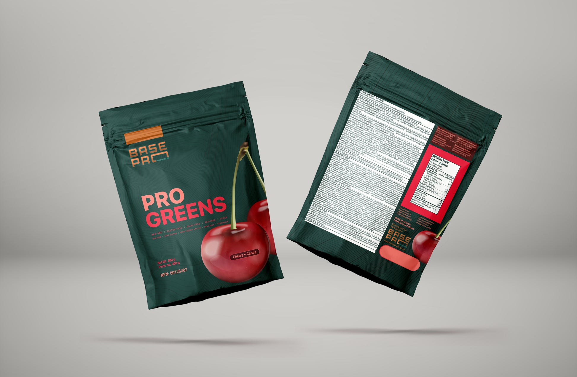 Pro Greens - Cherry - 300 grams - Base Pro Nutrition
