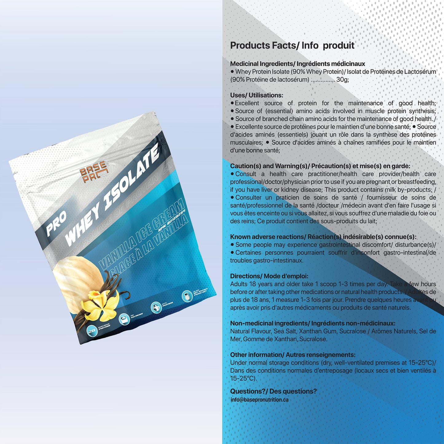 Pro Whey Isolate - Vanilla Ice Cream - 2LBS - Base Pro Nutrition