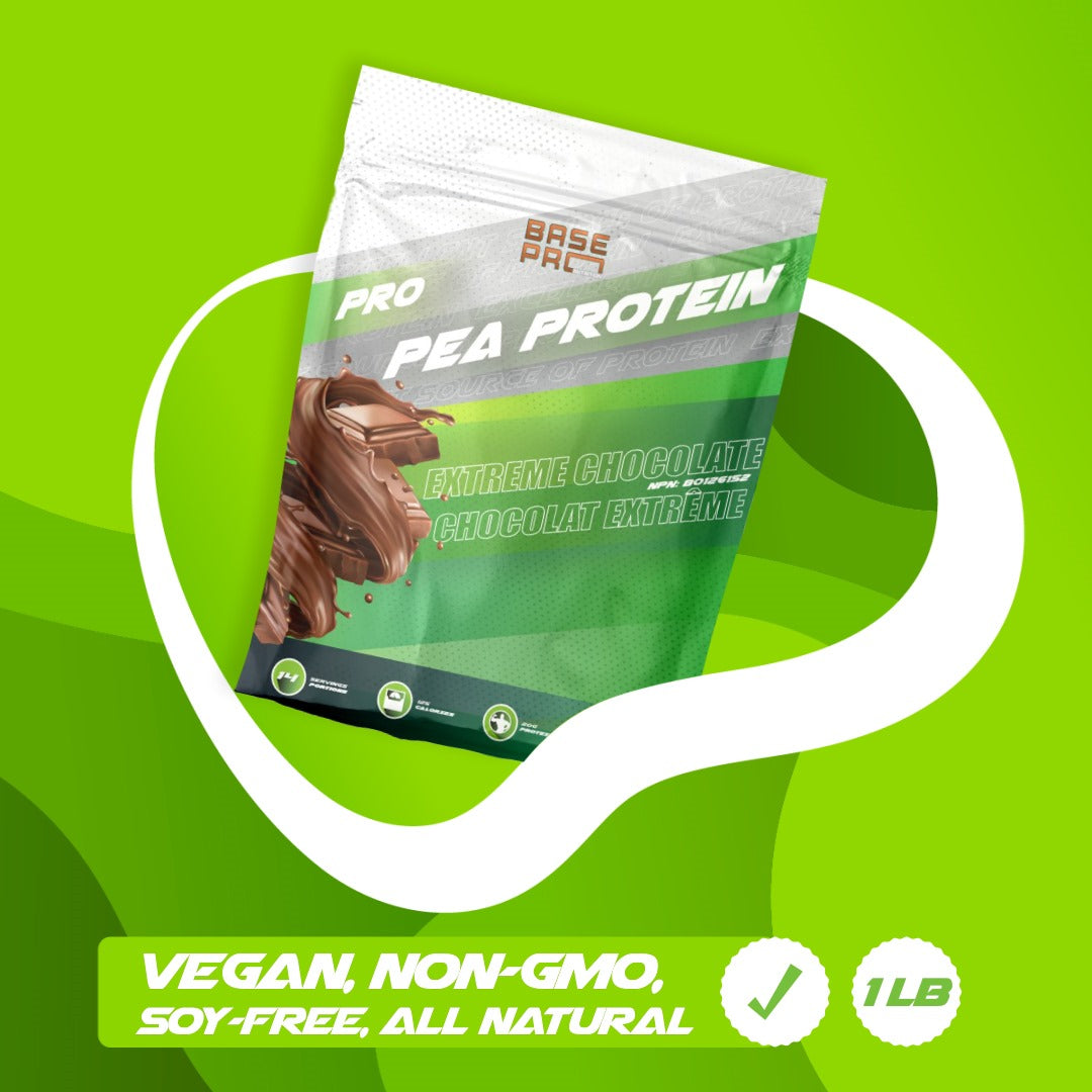 Pro Pea Protein - Extreme Chocolate - 1LB - Base Pro Nutrition