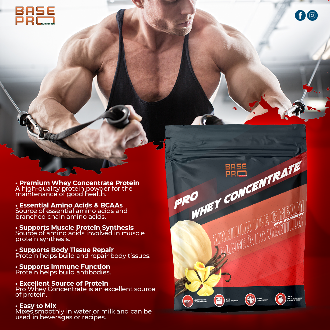 Pro Whey Concentrate - Vanilla Ice Cream - 2lb