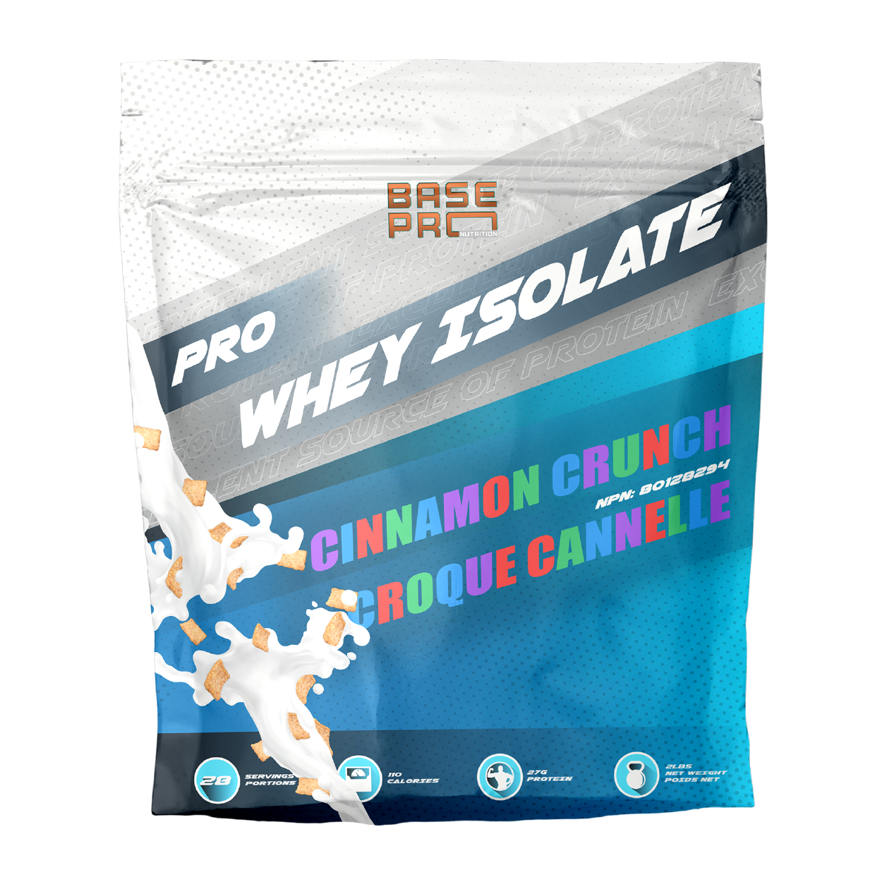 Pro Whey Isolate - Cinnamon Crunch - 2LBS - Base Pro Nutrition