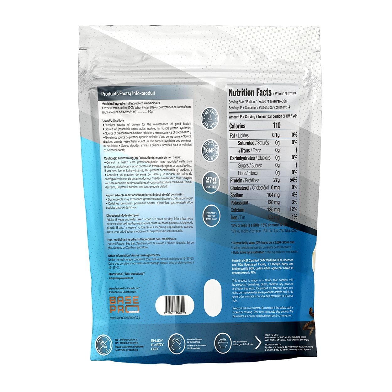 Pro Whey Isolate - Vanilla Ice Cream - 1LB - Base Pro Nutrition