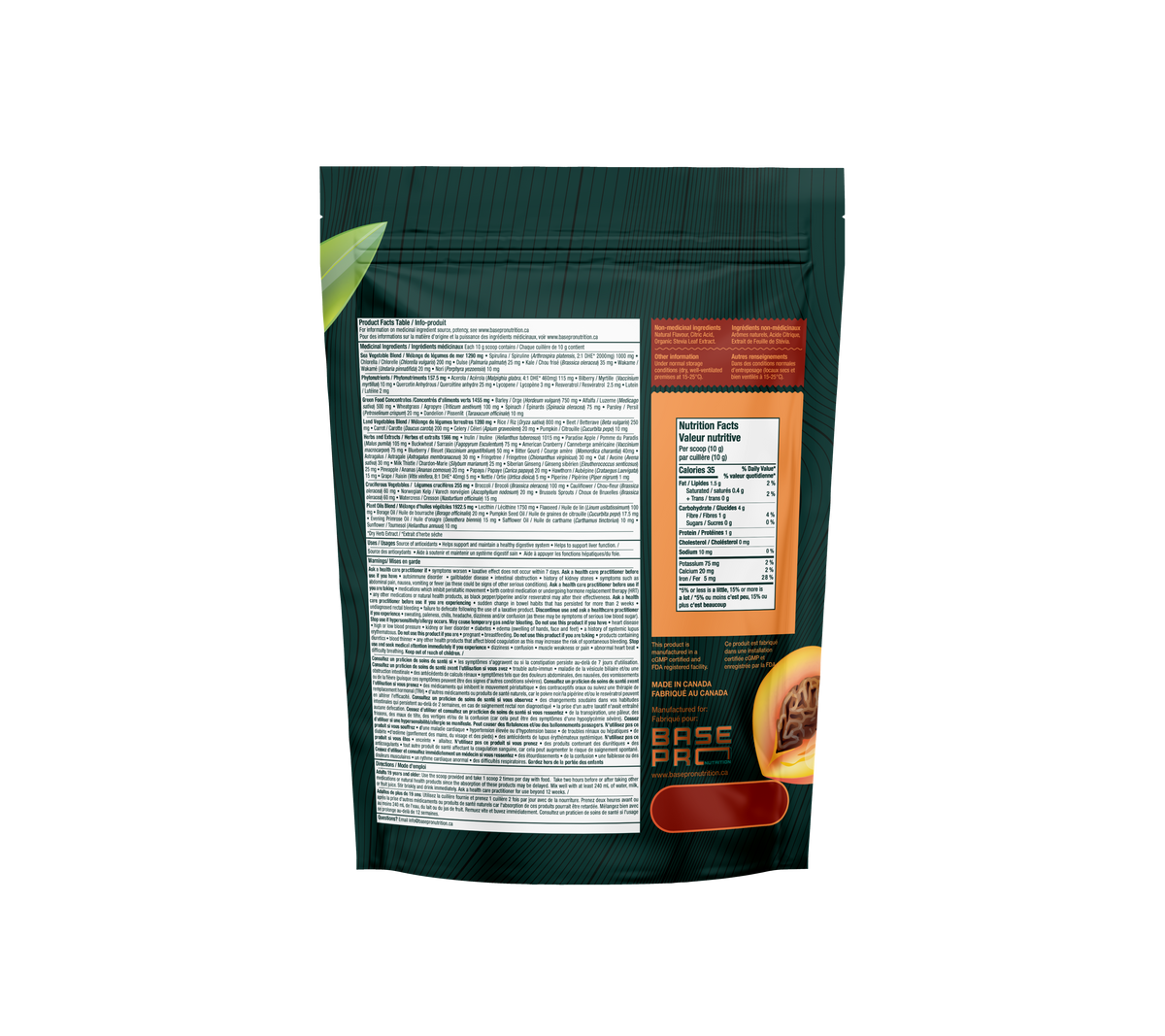 Pro Greens - Peach - 300 grams - Base Pro Nutrition