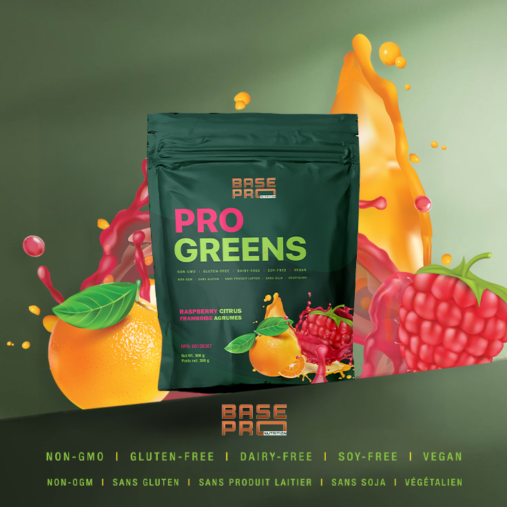 Pro Greens - Raspberry Citrus - 300 grams - Base Pro Nutrition