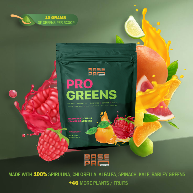 Pro Greens - Raspberry Citrus - 300 grams - Base Pro Nutrition