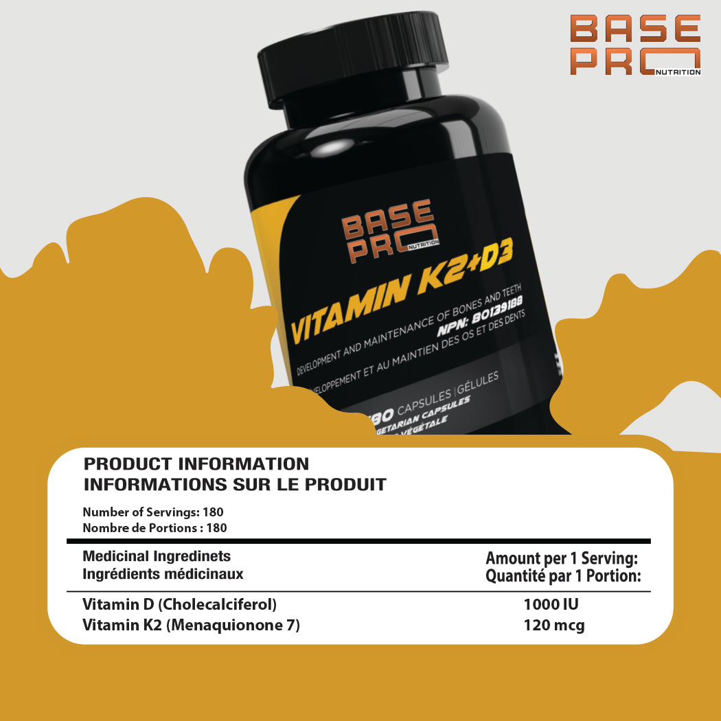 PRO Vitamin K2 + D3 - 180 capsules