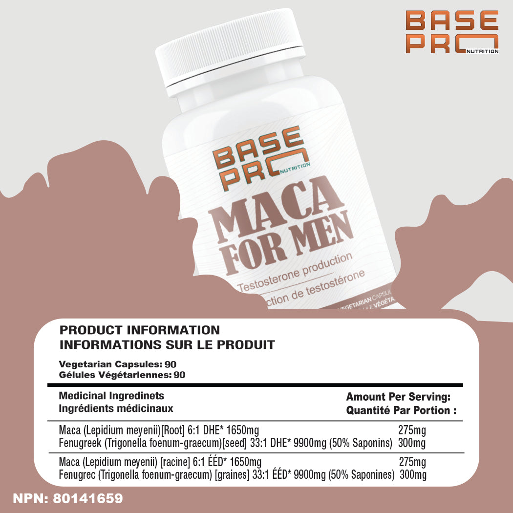 PRO Maca for Men - 90 capsules - Base Pro Nutrition