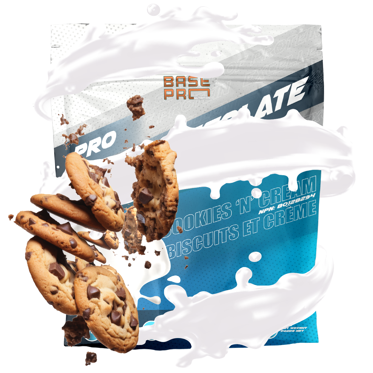 Pro Whey Isolate - Cookies "N" Cream - 2LBS - Base Pro Nutrition