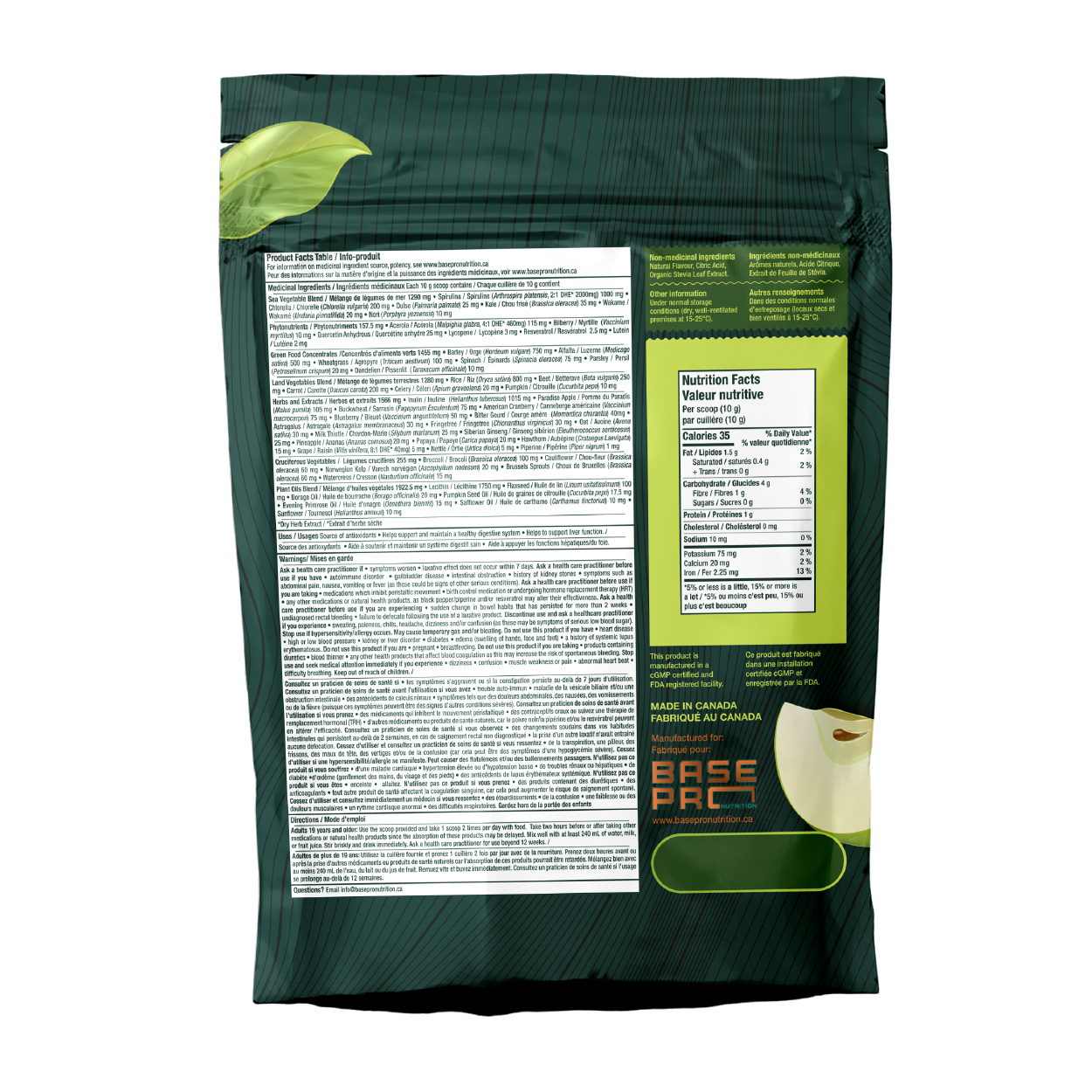 Pro Greens - Green Apple - 300 grams - Base Pro Nutrition
