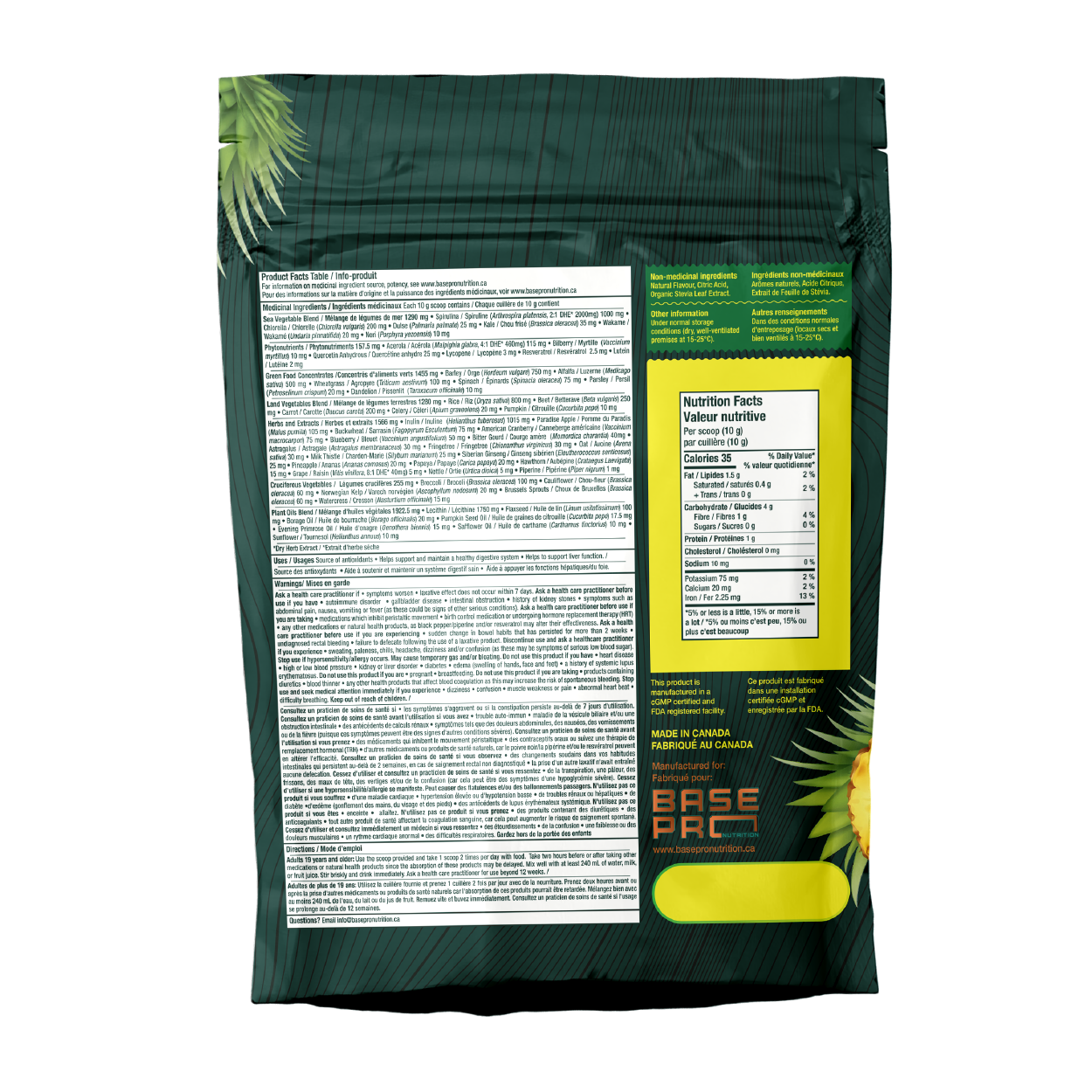 Pro Greens - Pineapple - 300 grams - Base Pro Nutrition