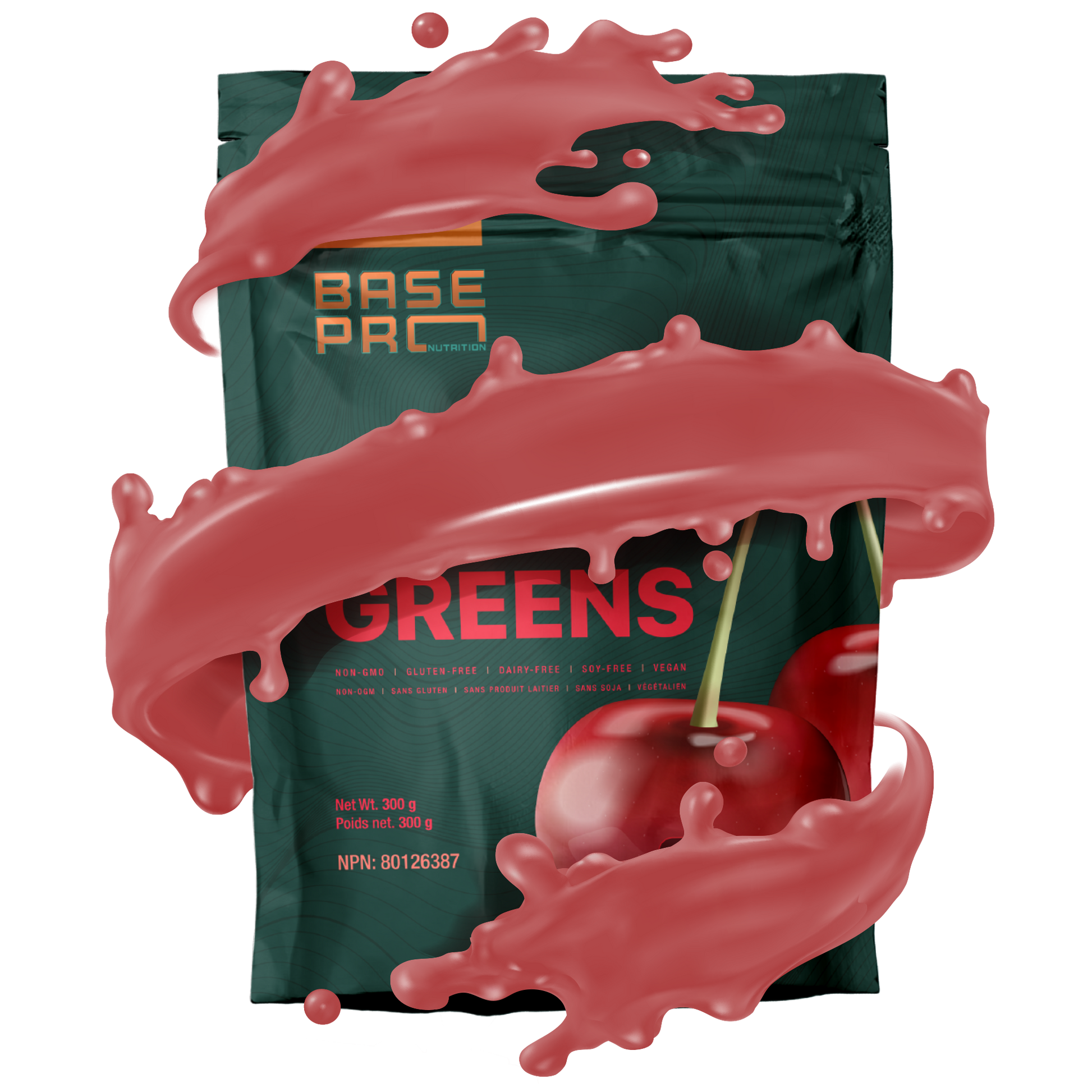 Pro Greens - Cherry - 300 grams - Base Pro Nutrition
